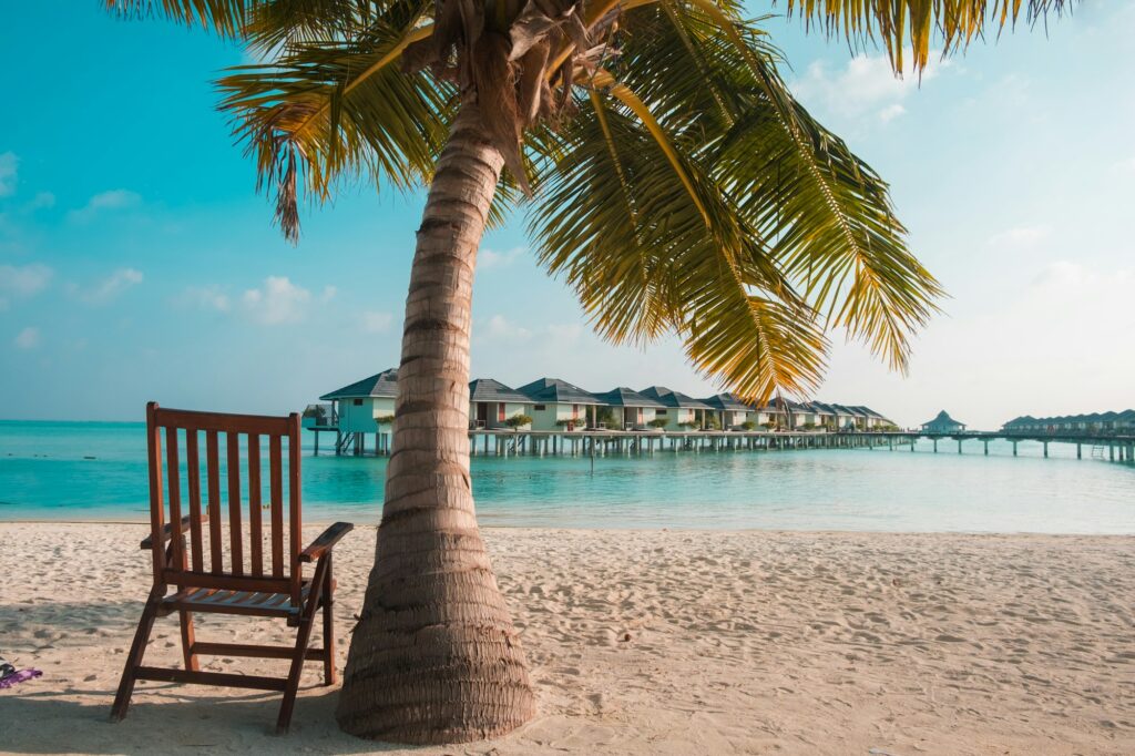 Sandy beach in the Maldives